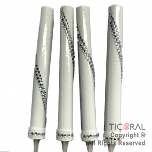 BENGALA CON STRASS BLANCO Y CRISTAL X 1